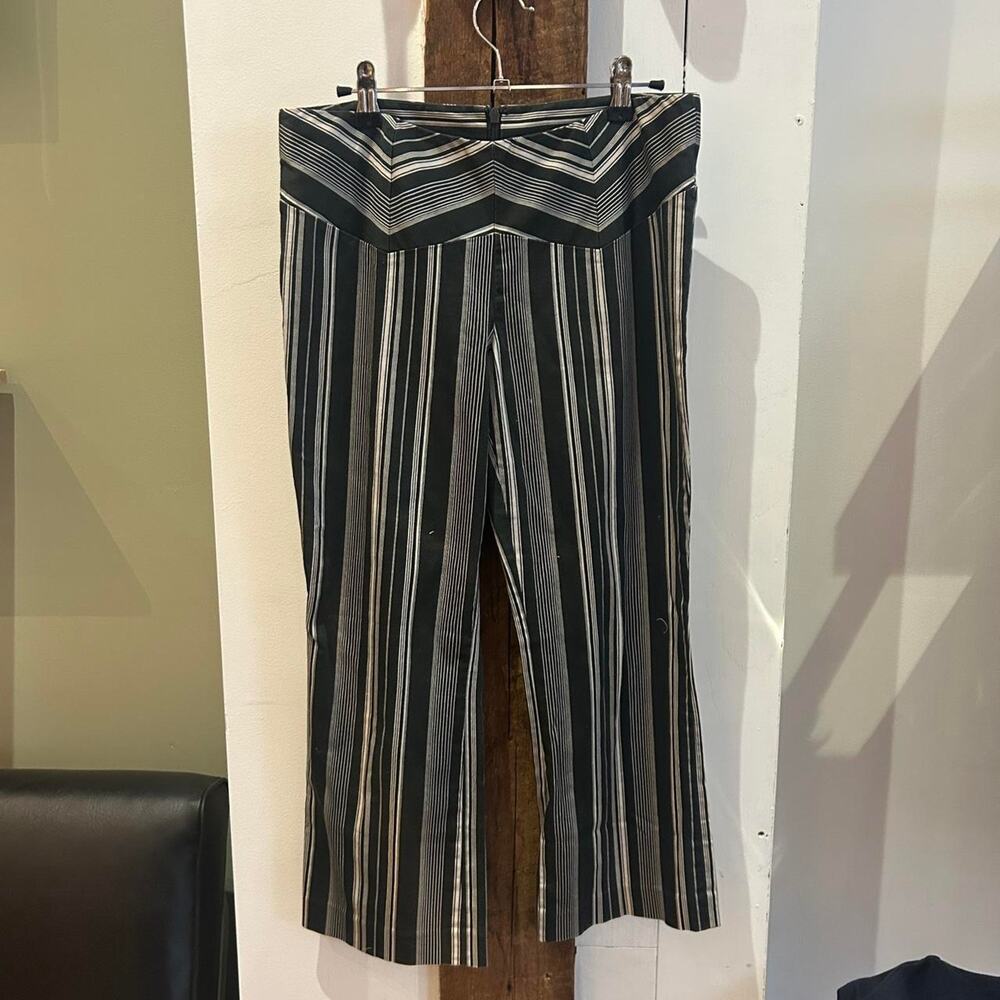 Vintage Illig Black and White Stripe Capri Pants